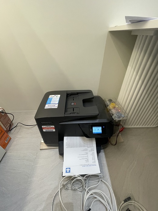 청주 복합기렌탈 HP 8710 무한잉크 복사기 설치 사진 1