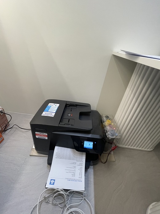 청주 복합기렌탈 HP 8710 무한잉크 복사기 설치 사례 사진 4