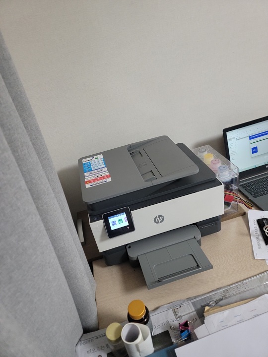 청주 학원 교습소 HP9010 복합기 렌탈 설치 사진 3